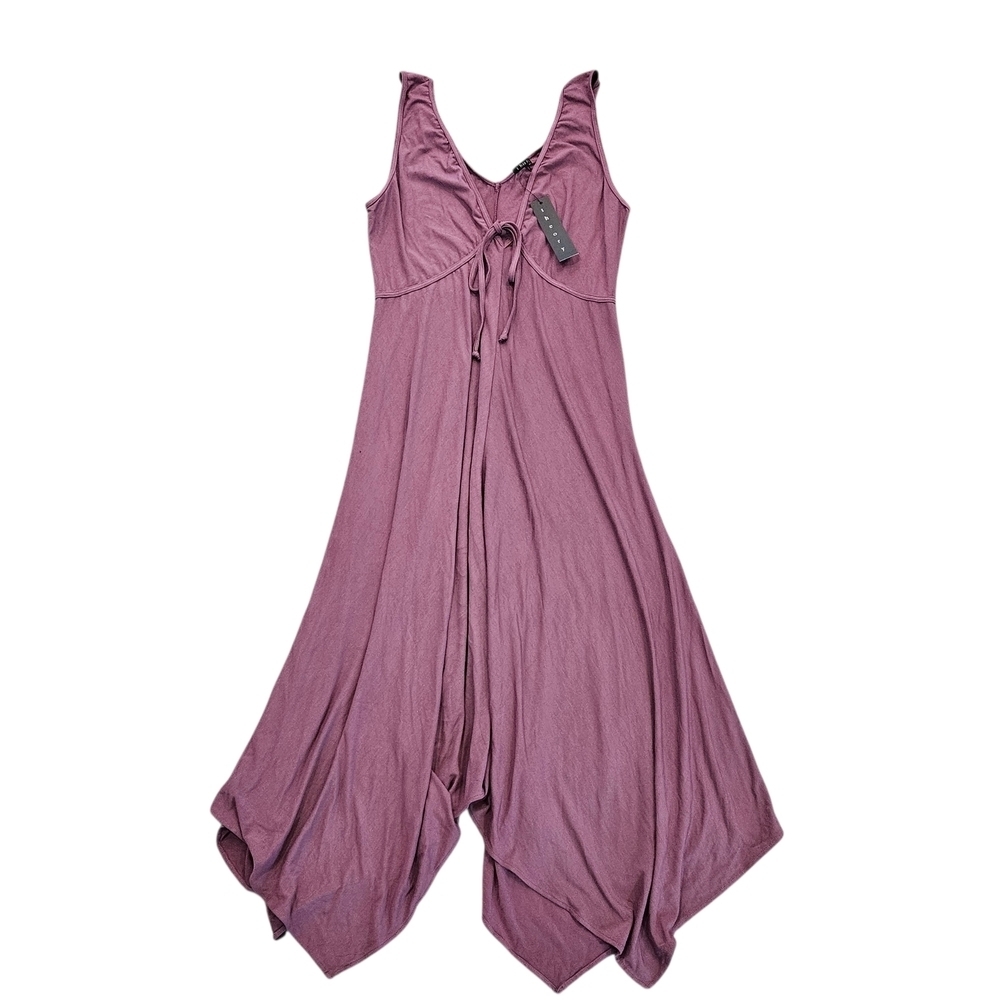 NEW Theory Skylar Handkerchief Hemline Sleeveless Dress Raspberry Small